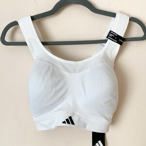 Adidas white high support sports bra NWT